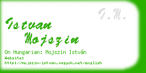 istvan mojszin business card