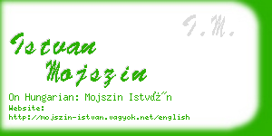 istvan mojszin business card